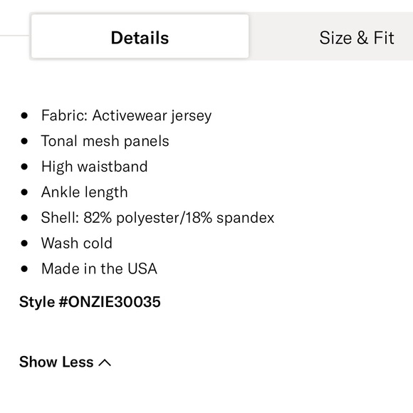 Onzie Bondage Leggings - Picture 7 of 8